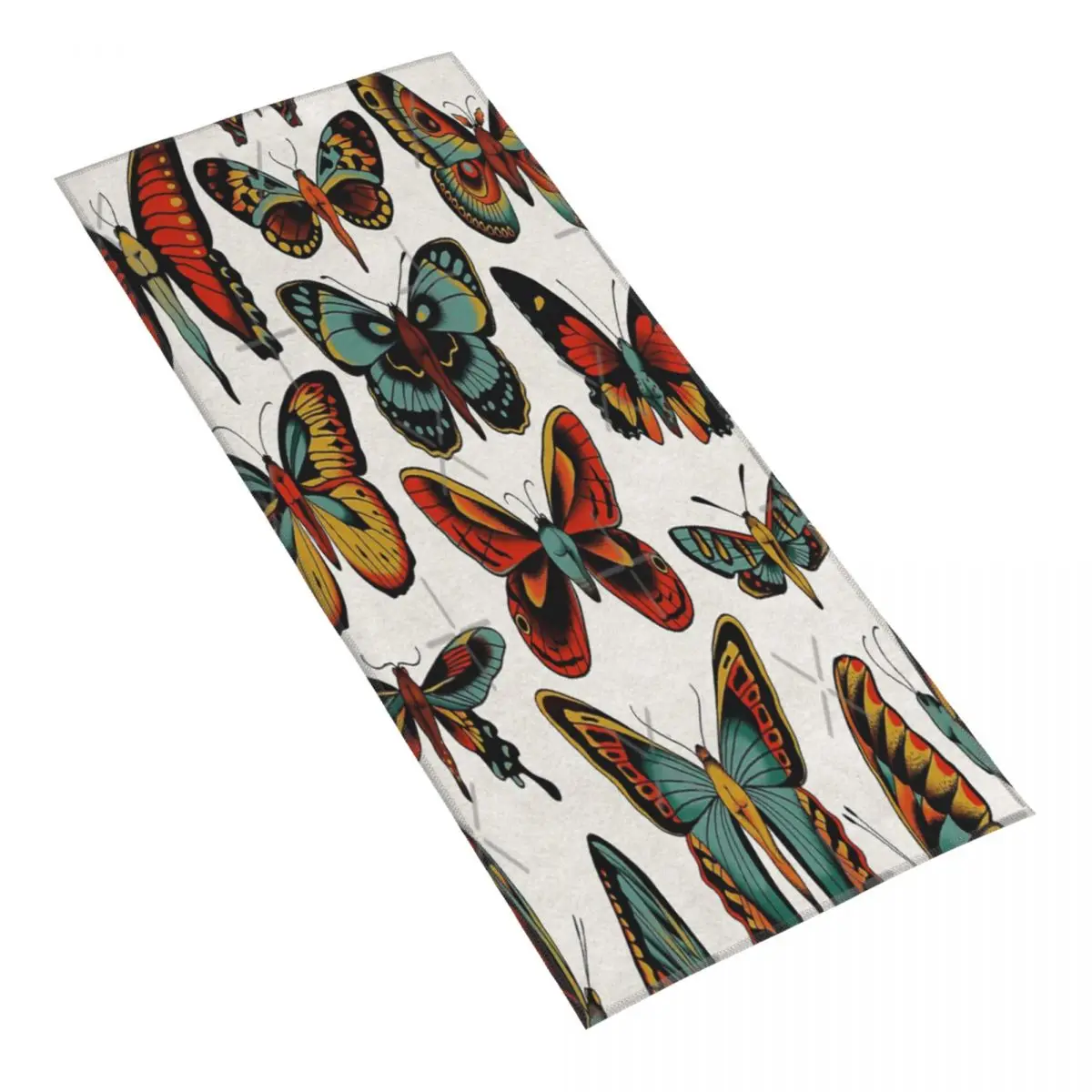 

Традиционное полотенце с бабочками для татуировок, удобное, подходит для ванной комнаты, с индивидуальным рисунком