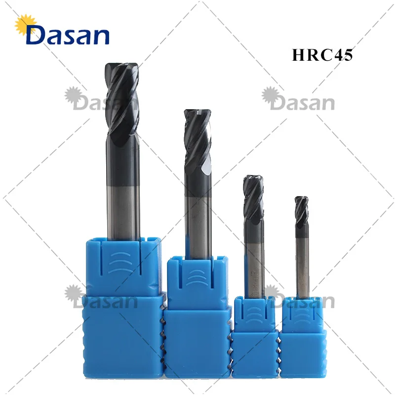 

1pcs Corner Radius End Mill 4mm 6mm 8mm 4 Flutes R0.5 R1R2 CNC R HRC55 Bullnose Cutter Tungsten Carbide Steel Metal Router Tool