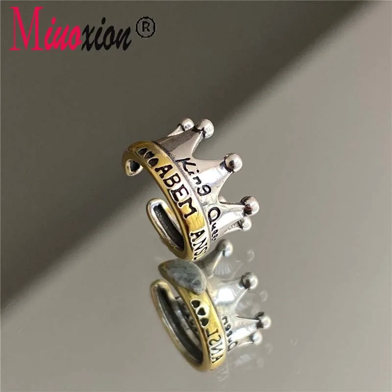 Miuoxion Ретро 925 штамп панк серьги с короной Модные индивидуальные ранние ювелирные изделия для студентов для женщин очаровательный подарок для девушки