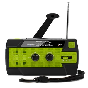4000mah solar radio outdoor emergency radio bright camping light mobile phone charging battery solar powerbnak portable radio free global shipping