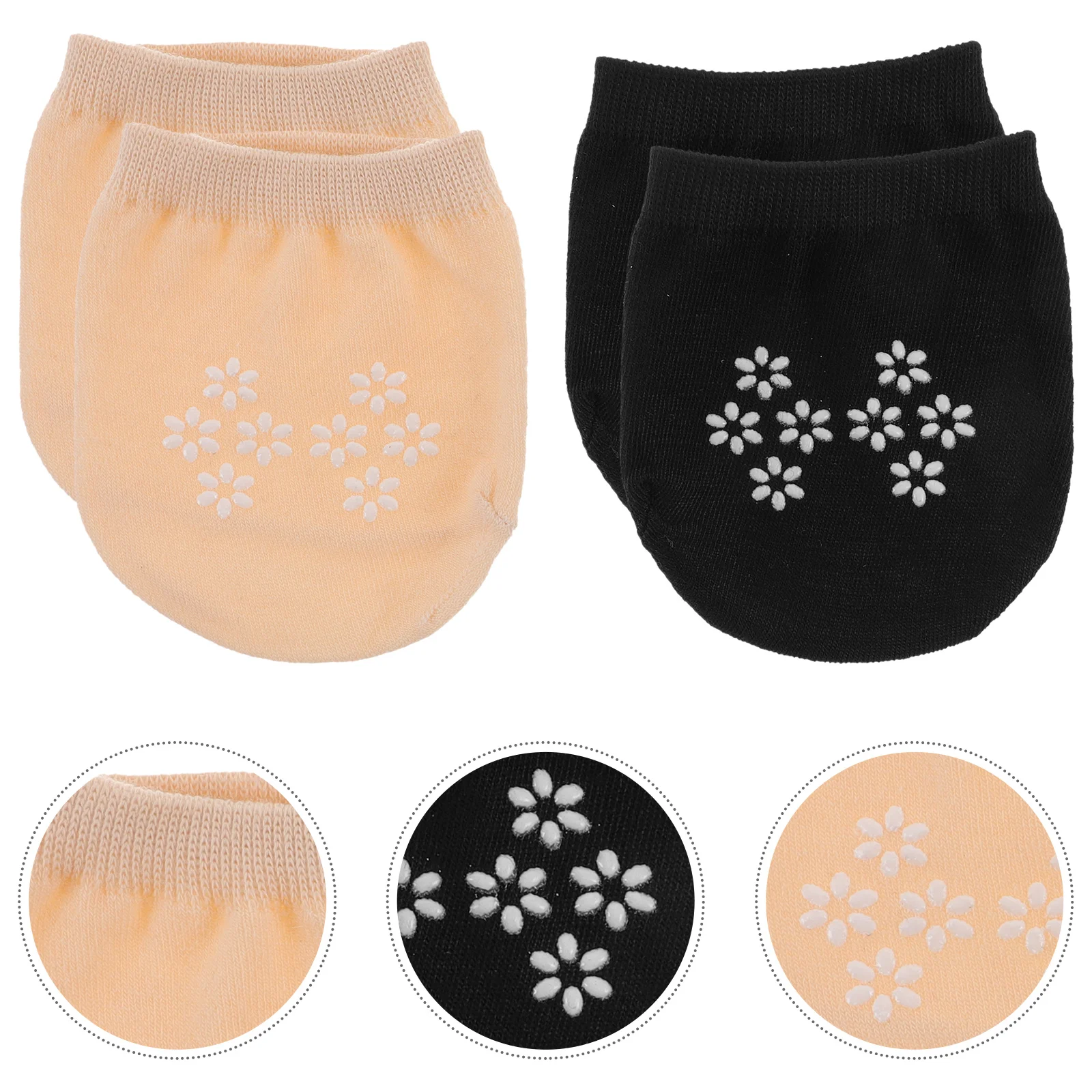 

Half Toe Socks Mule Liner Mules No Show Women's Novelty Cover Topper Grips Ladies