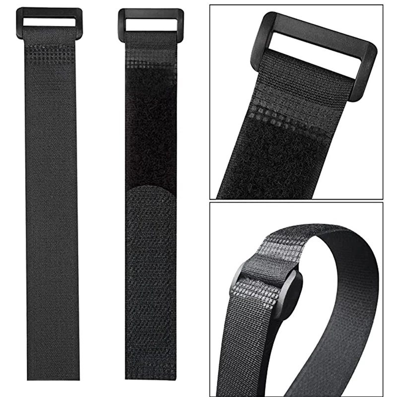 

15PCS 2.5cm Width Nylon Reverse Buckle Cable Strap Hook Loop Adhesive Fastener Cable Ties Strap Sticky Line Finishing Black