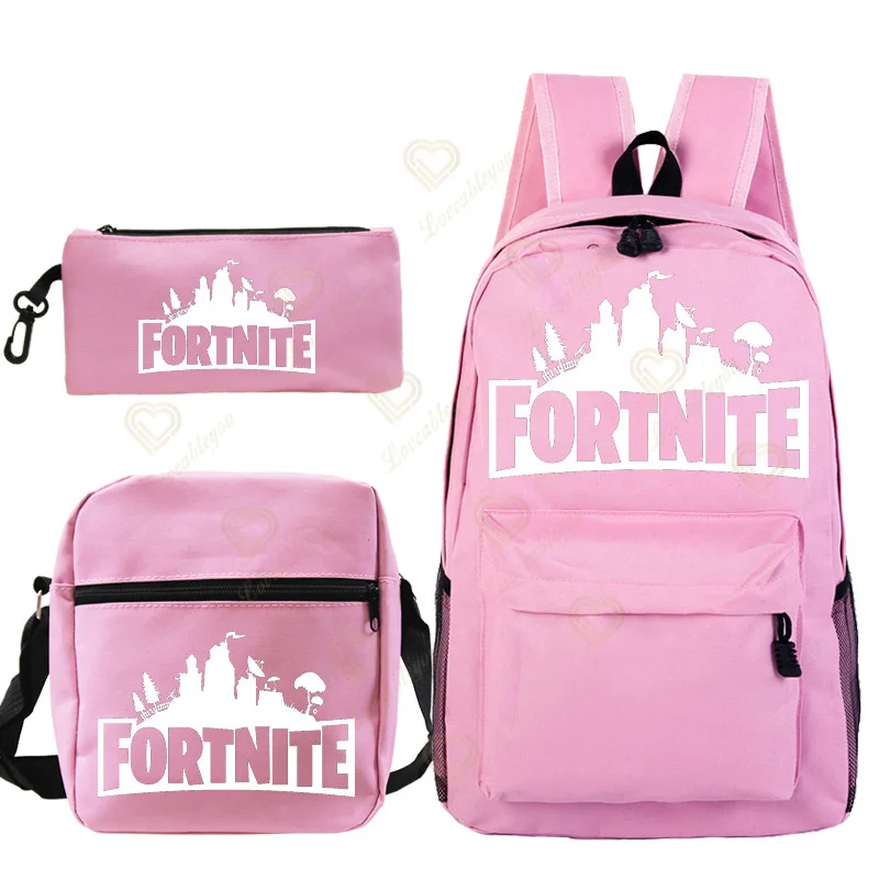 

Fortnite Victory Royale Battle Games Notebook Backpacks Boys Girls Big Travel Bags 3D Oxford Waterproof Key Chain School Bags