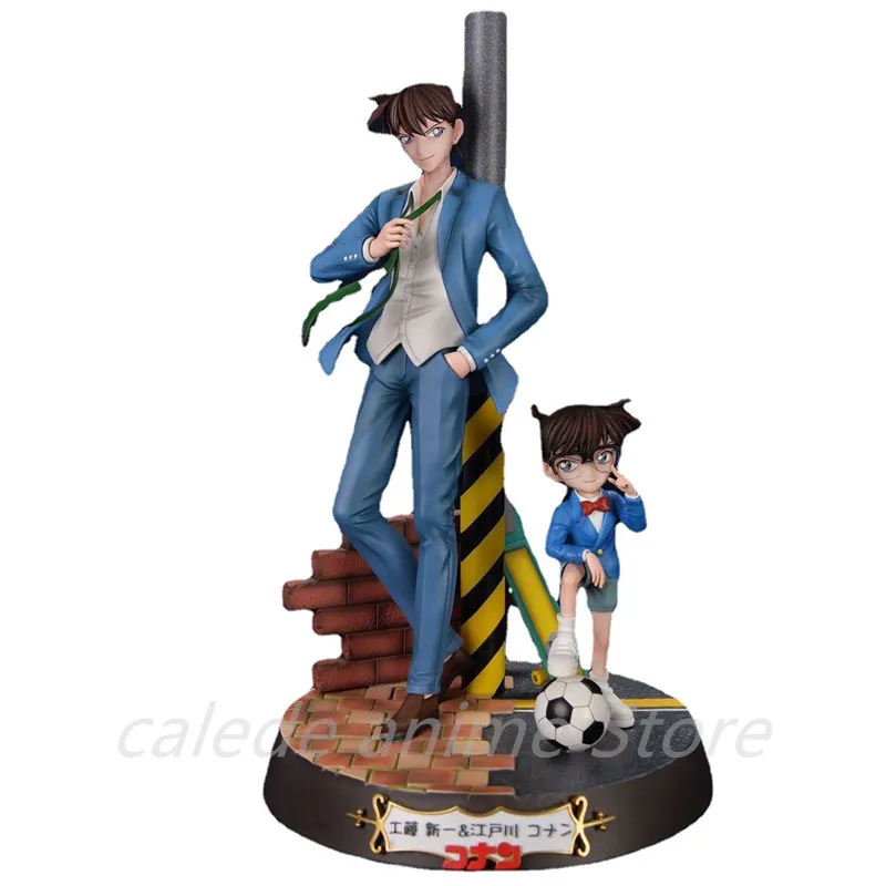 

28cm Anime Detective Conan Kudou Shinichi Edogawa Konan Anime GK Statue PVC Action Figure Collectible Model Doll Toys Gifts