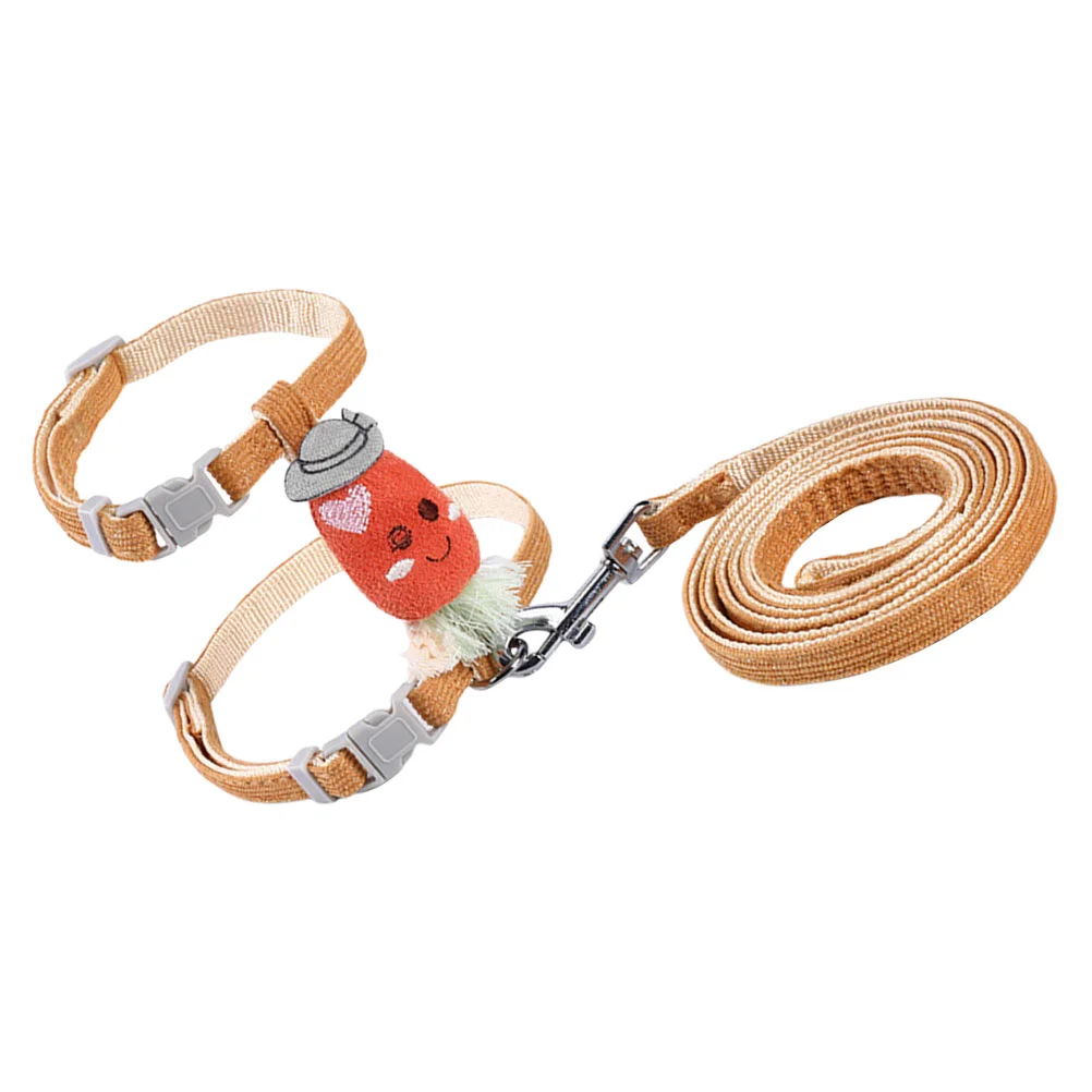 

1 Set of Cartoon Carrot Cat Leash Adorable Kitten Harness Cat Leash and Harness