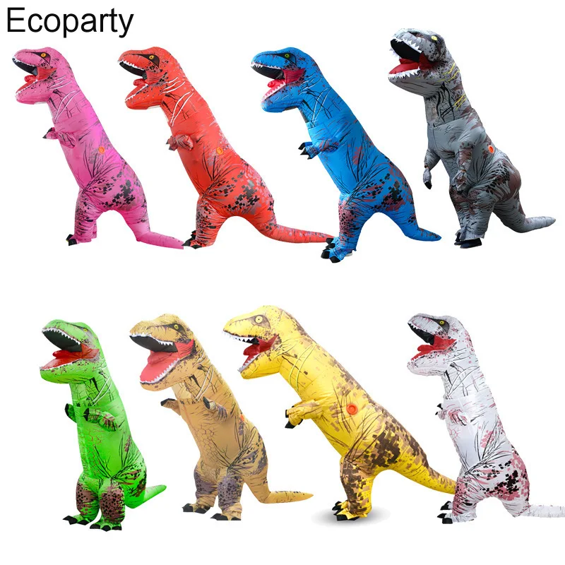 

Костюмы на Хэллоуин, тираннозавр Юрского периода, косплей для взрослых и детей, мультяшный Рождественский динозавр, аниме, одежда для вечев...