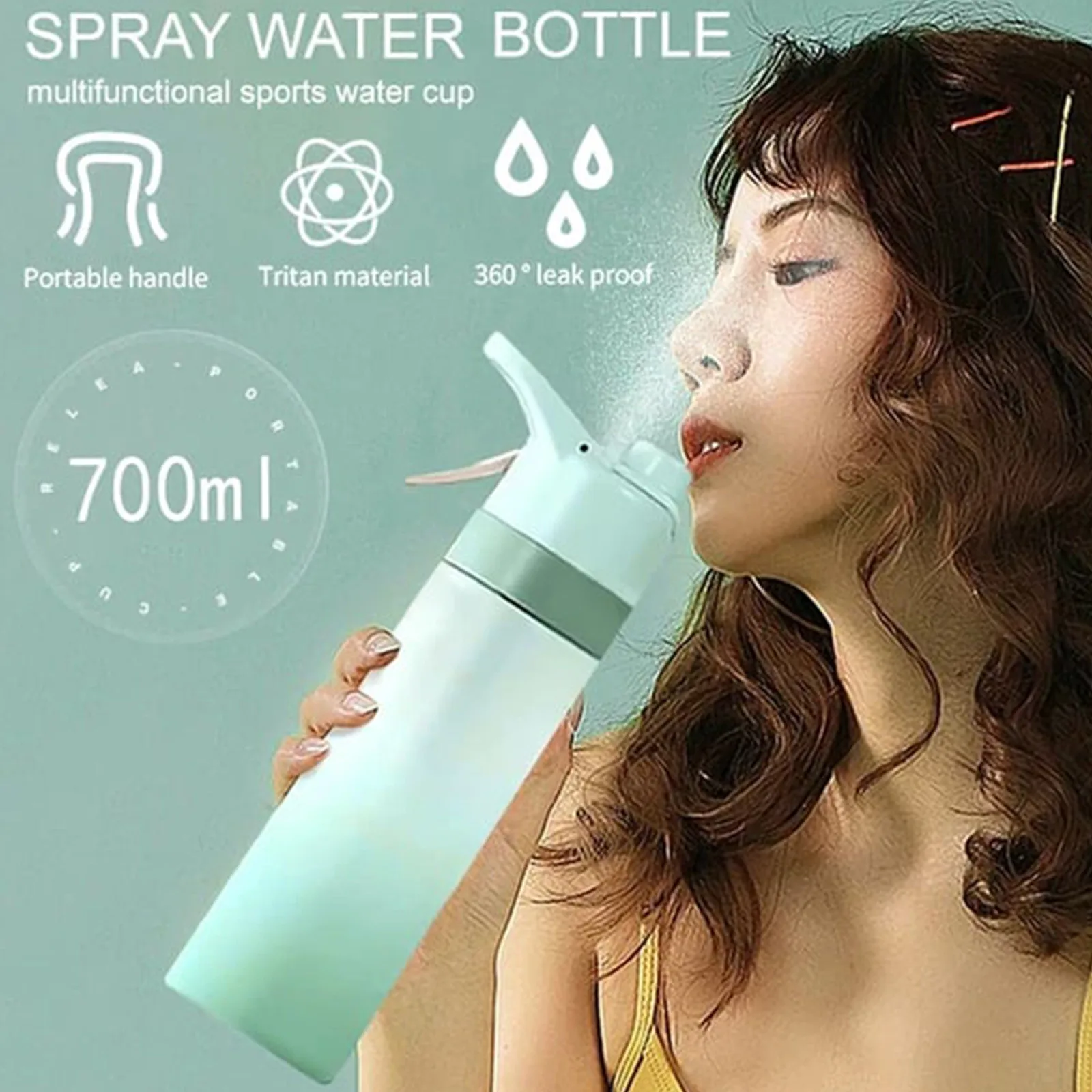 Спортивная Бутылка Для Воды С Туманной Поверхностью Пластиковая Чашка Мужчин И