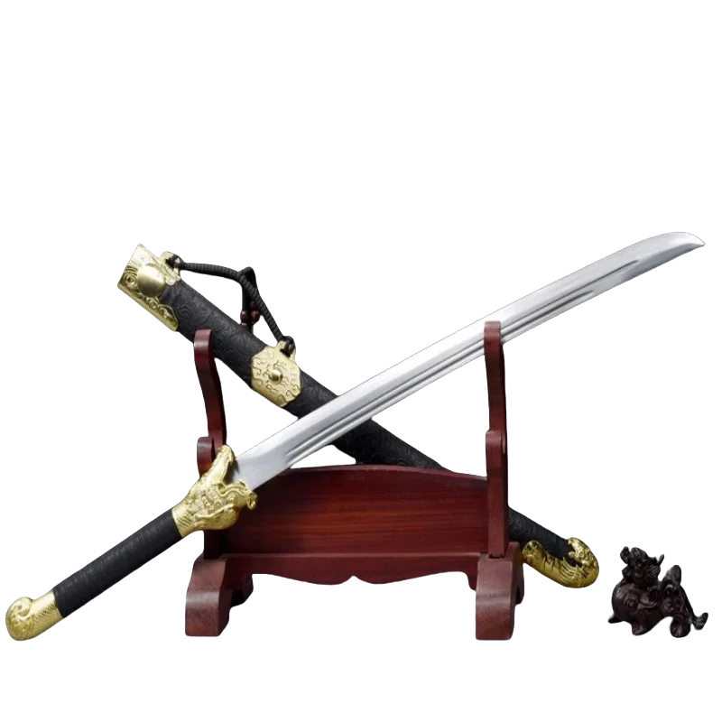 Вышивка в виде города Longquan зеркальный нож встроенный меч и лезвие из марганцевой