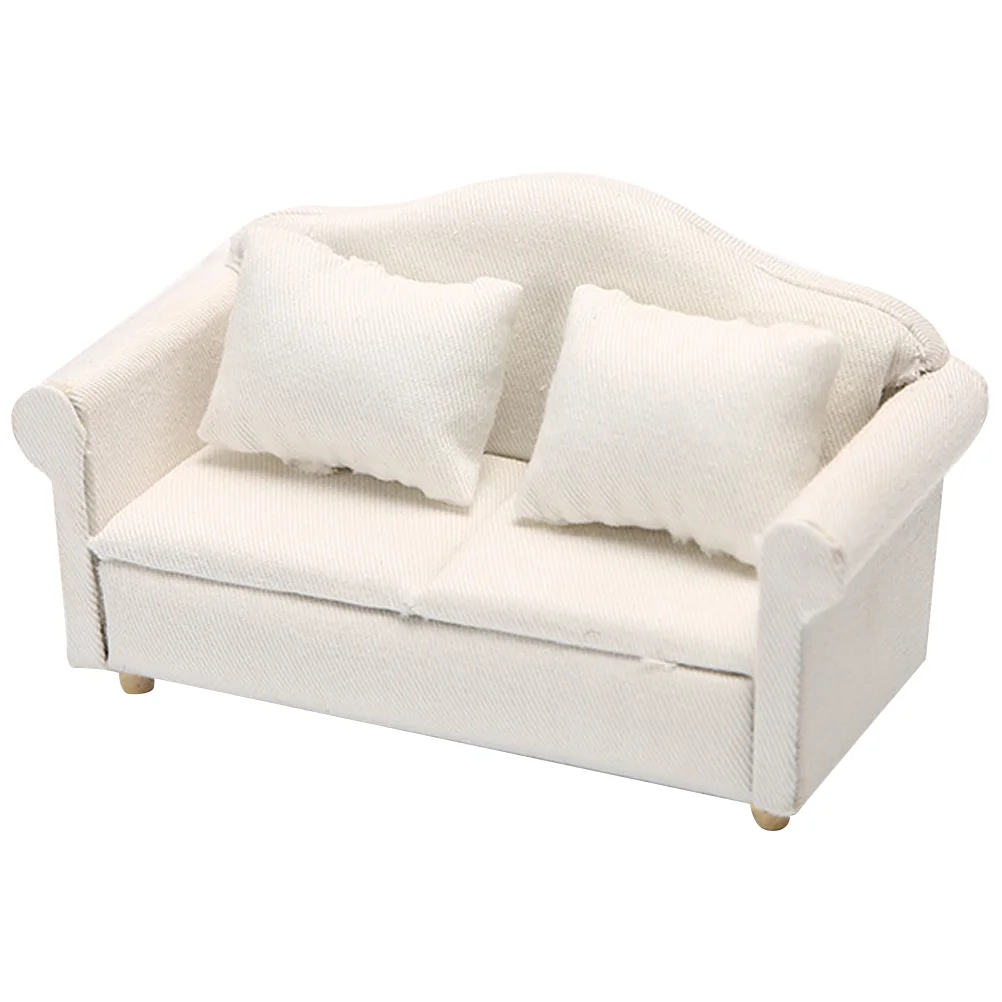 

House Miniature Couch Model Living Room Funiture 1:12 Scale Sofa Model