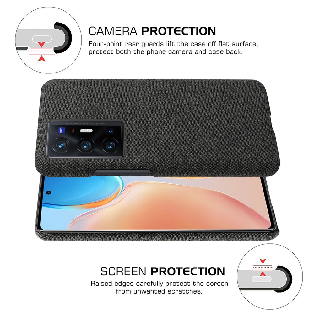 Чехол X70 Pro + для VIVO X60 X30 X27 X50 Plus роскошная тканевая текстура подходящая Vivo iQOO Neo5 3 5 |