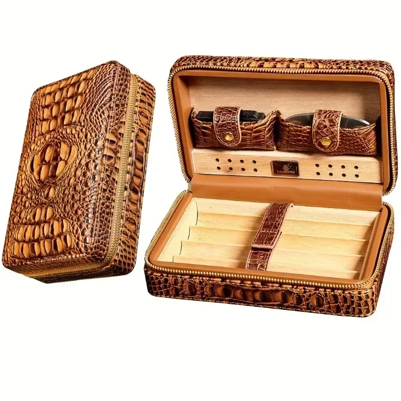 Дорожный Хьюмидор Из Искусственной Кожи Оригинальный Кубинский Резак Для Сигар