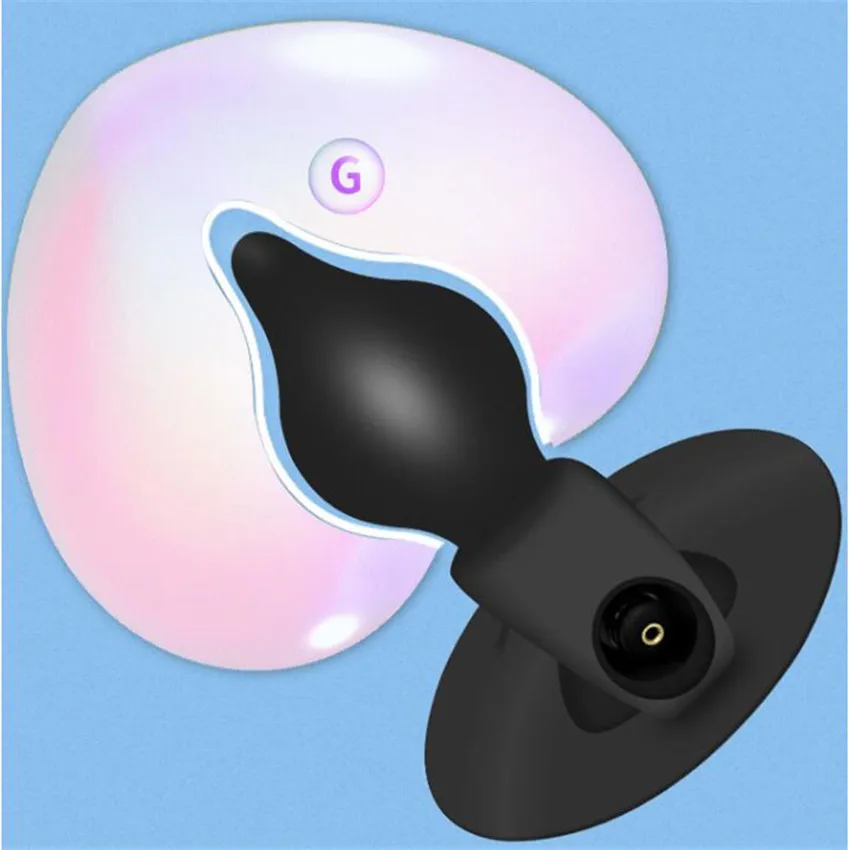 Сексуальные игрушки мягкая силиконовая надувная анальная пробка стимуляция