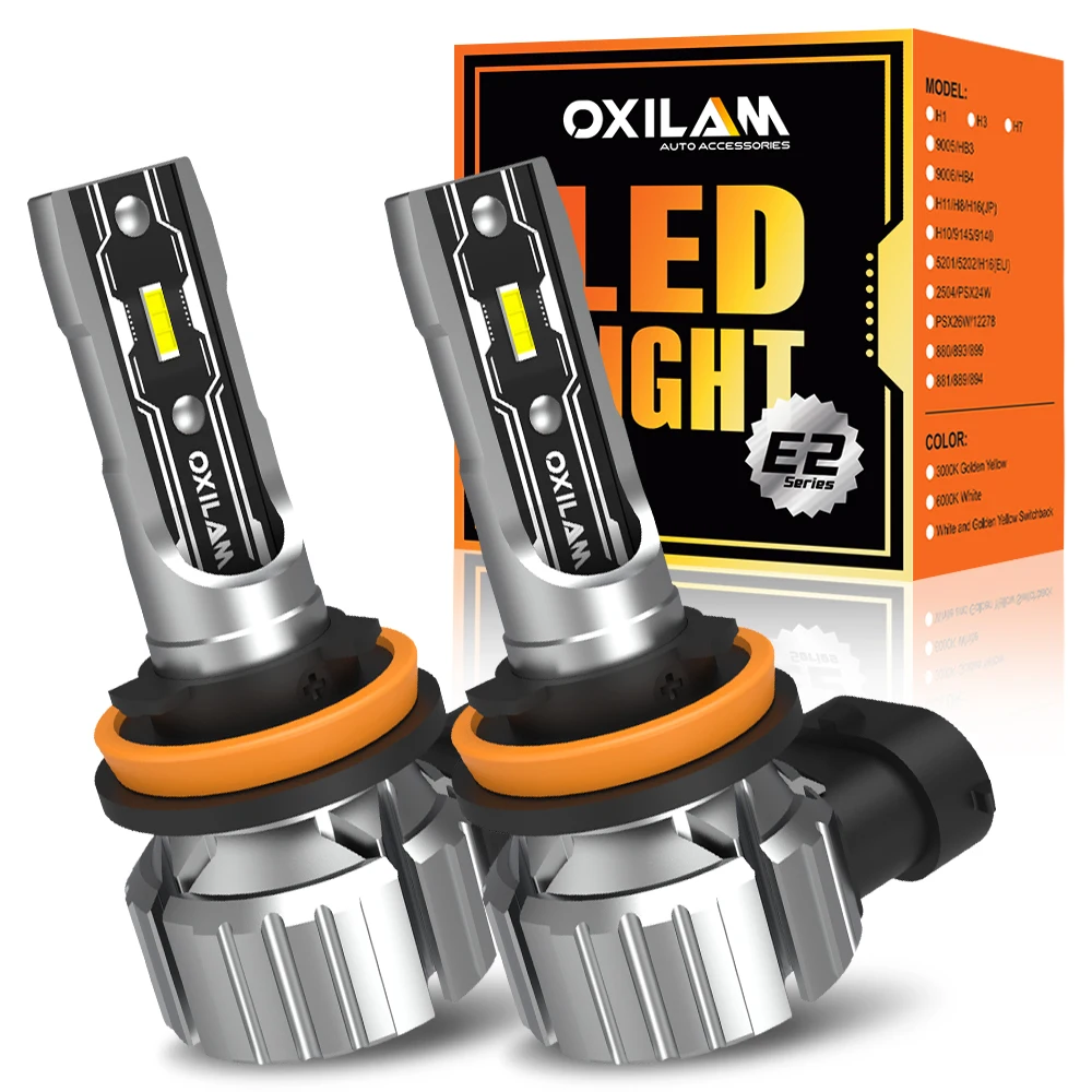 

OXILAM 2 шт. 16000LM H8 H11 Светодиодные лампы для фар 9005 HB3 9006 HB4 Лампы для автомобильных противотуманных фар Volkswagen Golf 7 Passat B6 B8