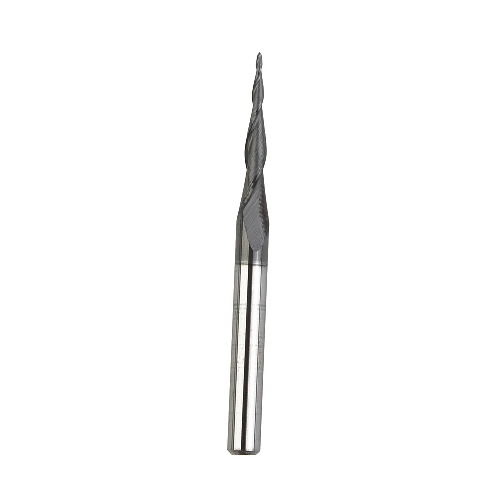 

1/8inch Shank CNC Carbide Ball Nose Tapered End Mill Cutting Soft Materials Cast Iron Steel Alloy Steel Milling High Speed