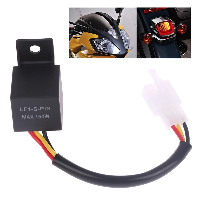 

12V 3-Pin Motorcycle Electronic LED Flasher Relay 150W LED Turn Signal Bulbs LED Turn Indicator Light Flasher Blinker Relay
