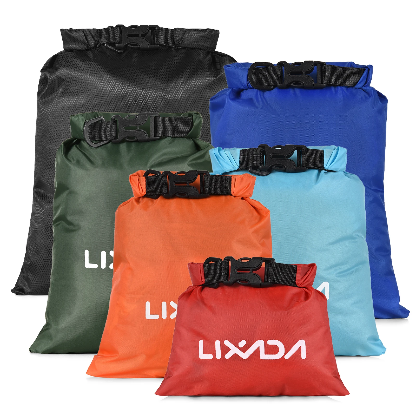 

Lixada 6PCS Outdoor Waterproof Dry Sack Storage Bag for Drifting Boating Floating Kayaking Beach