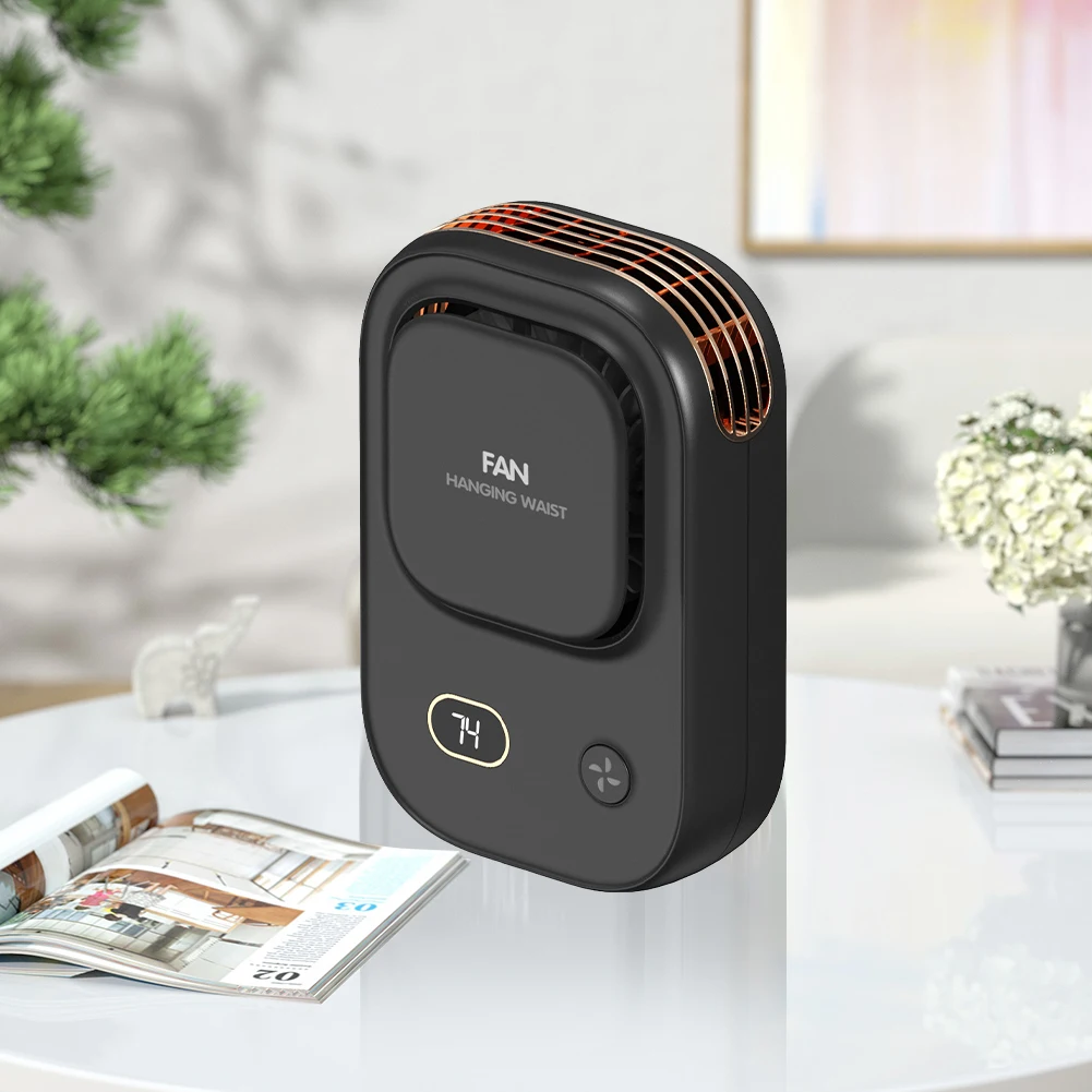 Портативный вентилятор с зажимом для талии носимый на ремень 3-скоростной