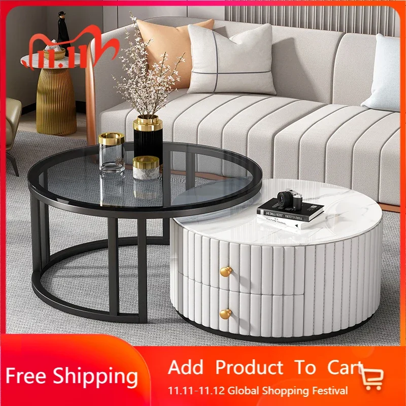 

Auxiliary Center Nordic Coffee Tables Mobile Outdoor Bedroom Luxury Neat Table Floor Hallway Muebles Hogar Living Room Furniture