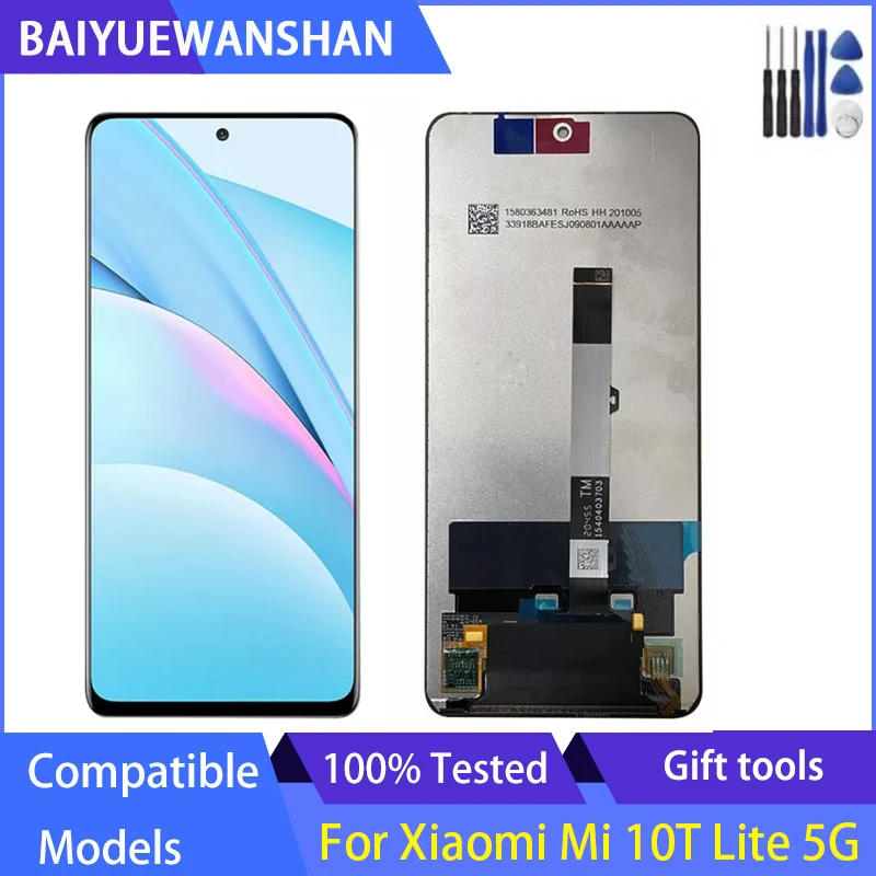 

Original 6.67'' Screen For Xiaomi Mi 10T Lite 5G M2007J17G LCD Display 10 Touches Screen Digitizer Parts For Mi 10 T Lite 5G