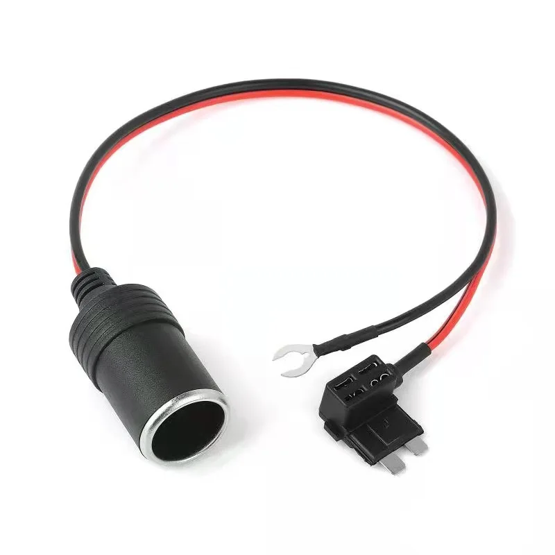 pure copper car cigarette lighter charger cable female socket plug connector adapter cable fuse free global shipping