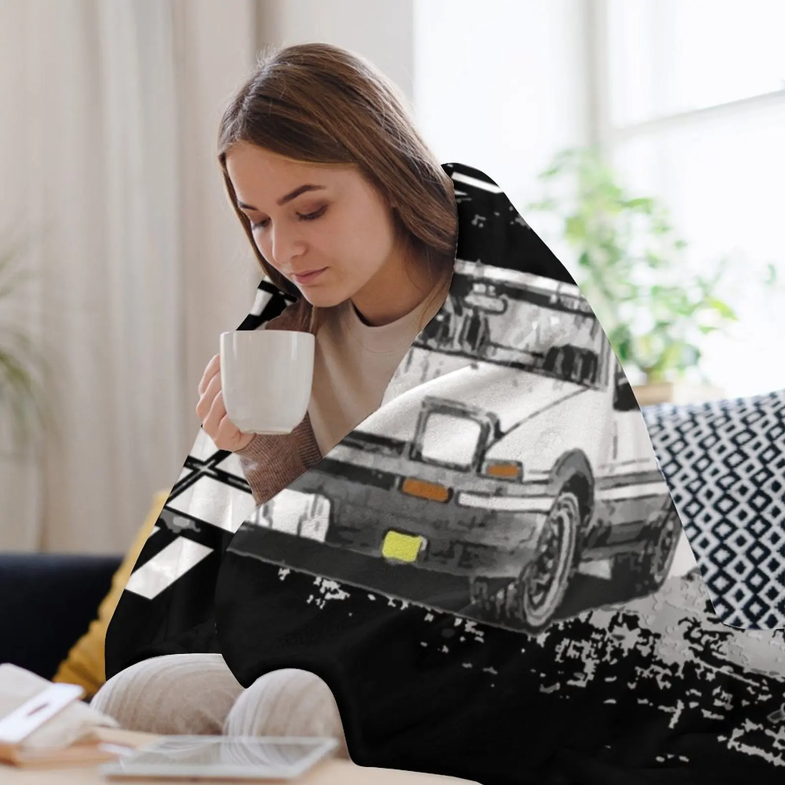 Одеяло с инициалами D Deep Forest Drifting AE86 Takumi Raceway