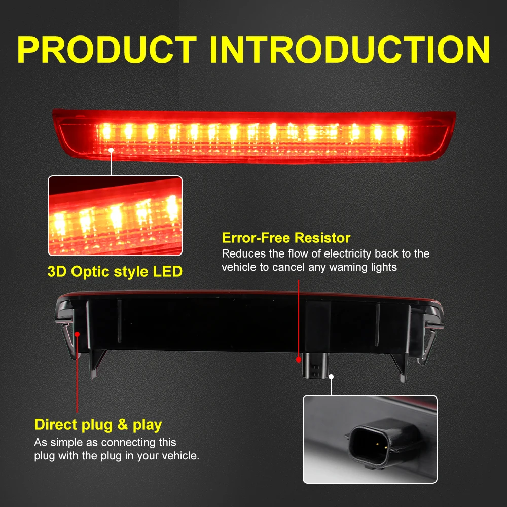 1 шт. 12 В IP65 водонепроницаемый высокий монтаж светодиодный стоп-сигнал задний
