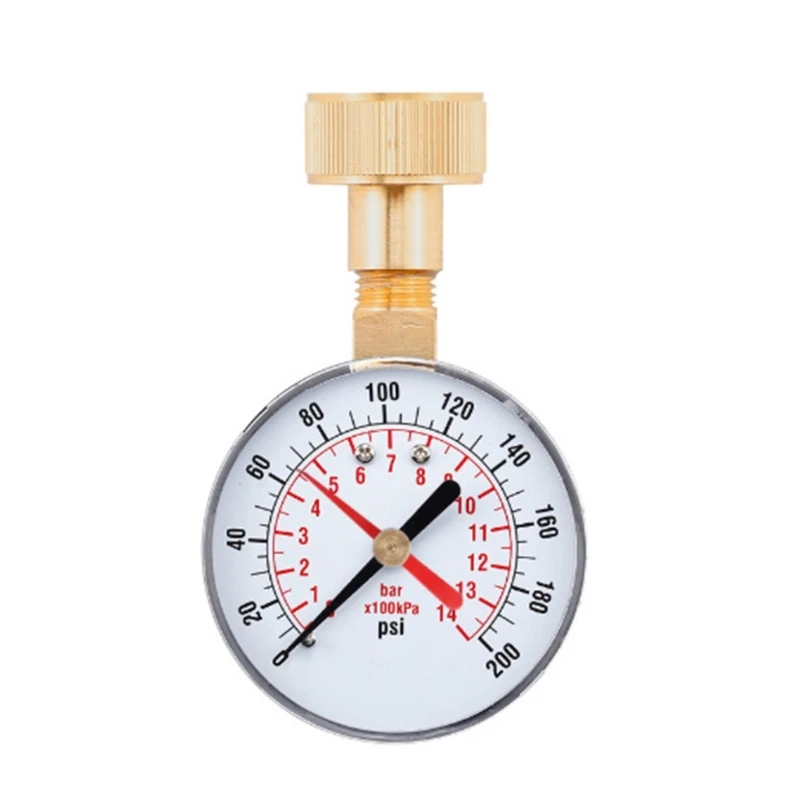 

Dial-Portable Dual-Scale Dial-Gauge 3/4" NPT Pressure Meter 0-200psi 2.4" Dial-