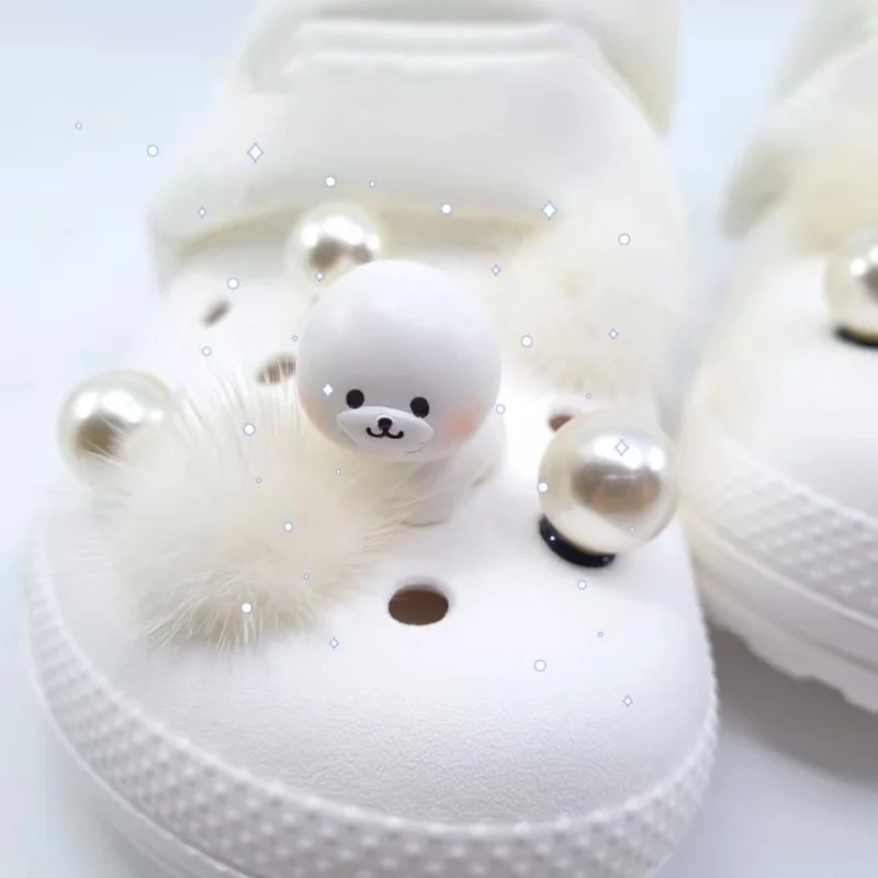 Cute Plush Bear DIY Croc Charms Designer Finished Product Garden Shoe Buckle Lovely Quality Shoes Charms for Croc