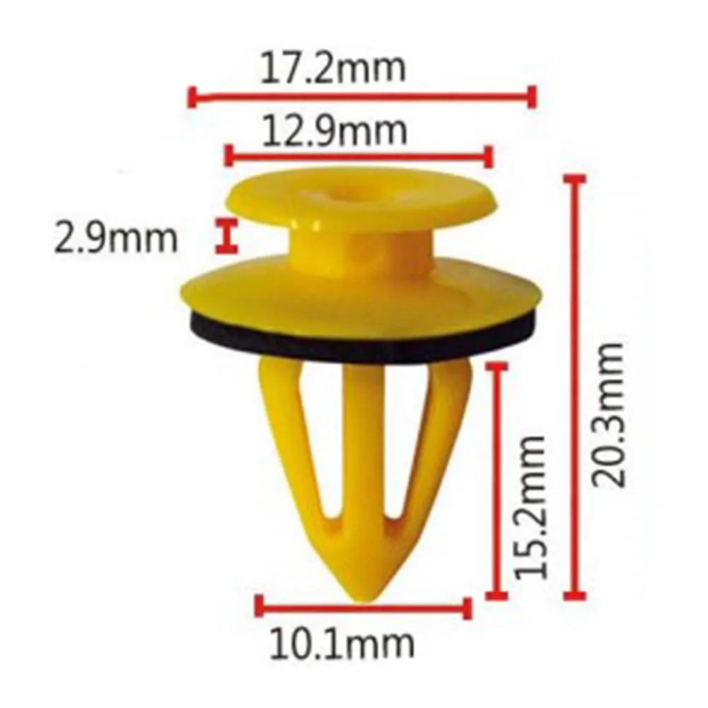 

Yellow+white Pillar Trim Clips Convenient To Use A Post Durable In Use