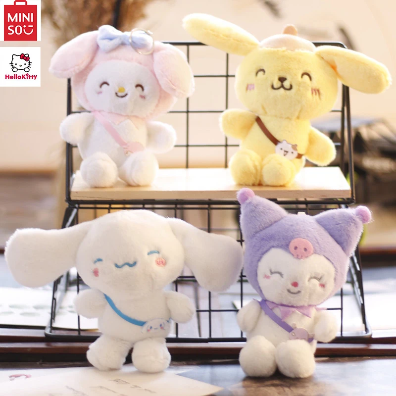 

Miniso Sanrio Hellokitty Plush Toys My Melody Cinnamoroll Kuromi Anime Cartoon Plushie Keychain Stuffed Doll Christmas Gifts