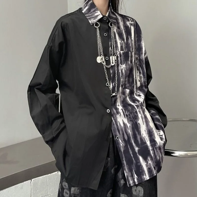 Женская блузка с длинным рукавом в готическом стиле | одежда