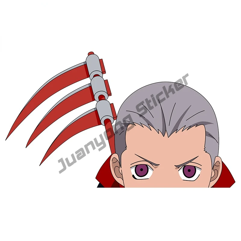 

Funny Ninja Hidan Peeker Motorcycle Helmet Scratch-proof Car Sticker Camper Custom Printing Decal Exterior Accessories PVC13x8cm