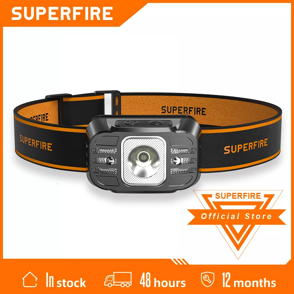 Регулируемый налобный фонарь Supfire 2022 HL75-X USB для спорта на открытом воздухе