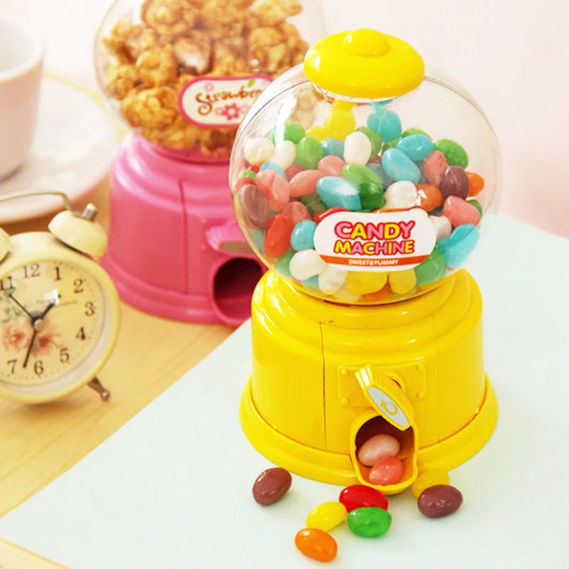 

Novelty Korean Cute Sweets Candy Machine Kids Children Coin Bank Bubble Gumball Candy Dispenser ATM Money Box Birthday Gift