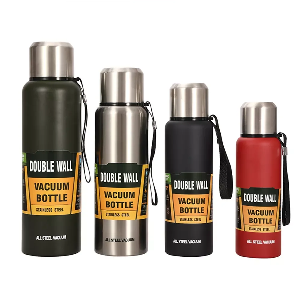 

2023New Capacity Thermos Water Bottle 304 Stainless Steel Tea Cup Thermal Mug Outdoor Cycling Hiking Camping Thermos Vacuum Cup