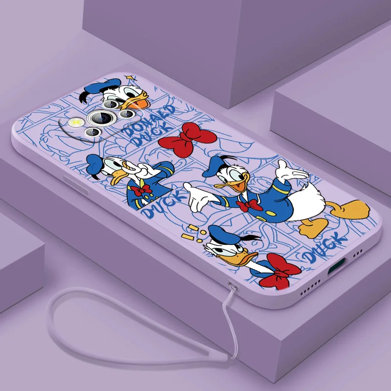 Фото Чехол для телефона Disney Lovely Donald Duck Daisy для Poco F6 X7 X2 X3 X4 X5 C3 M3 F3 F4 F5 M4 M5 C40 C55 NFC GT Pro Liquid Rope Funda №5