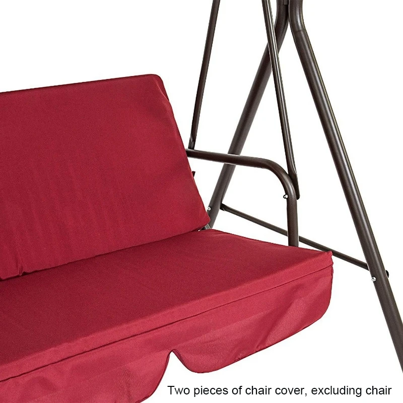 Terrace Swing Chair Cover 2 Pieces / Set Universal Garden Dustproof 3-Seater Outdoor (Red) |