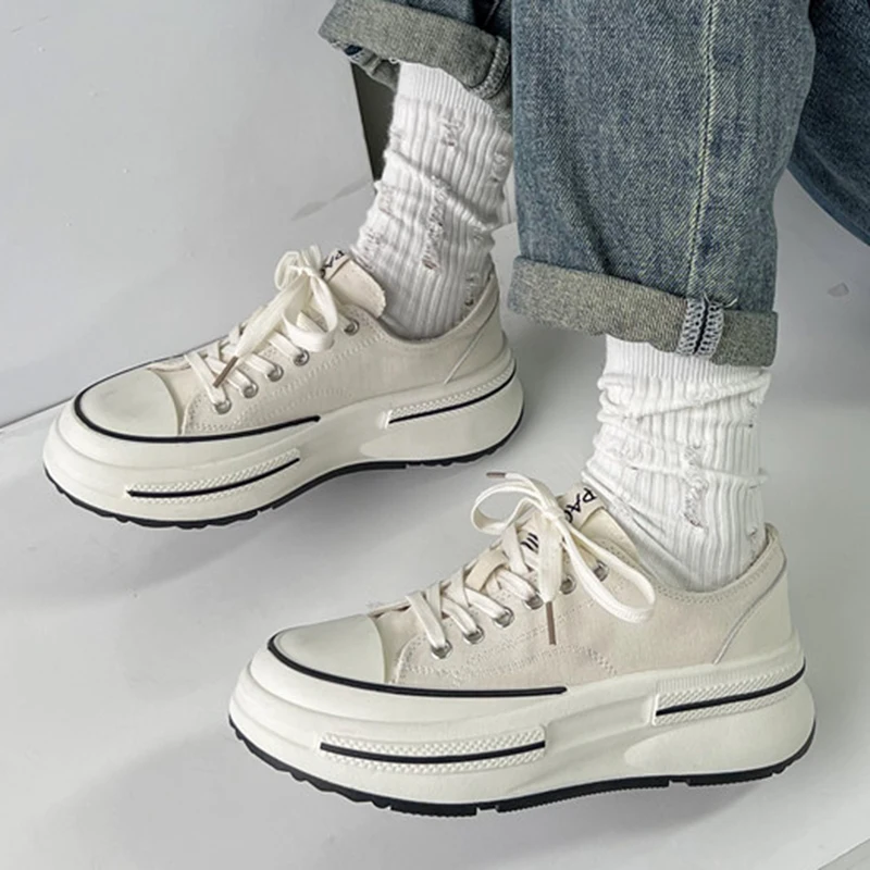 Кеды женские холщовые винтажные кроссовки на платформе шнуровке Повседневная