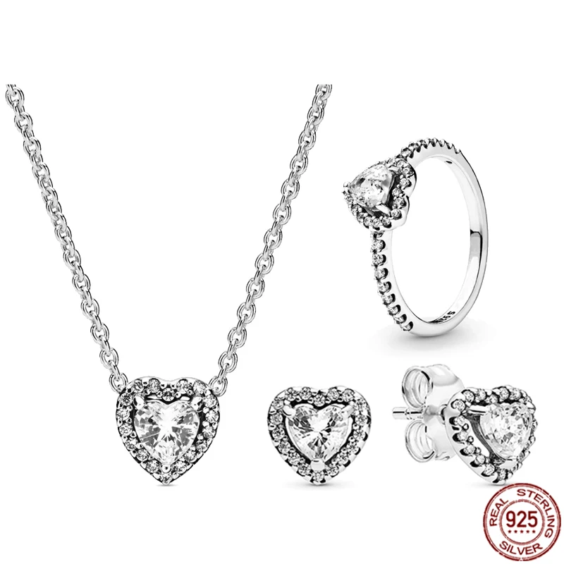 

Комплект из колье и сердца, из серебра 925 пробы