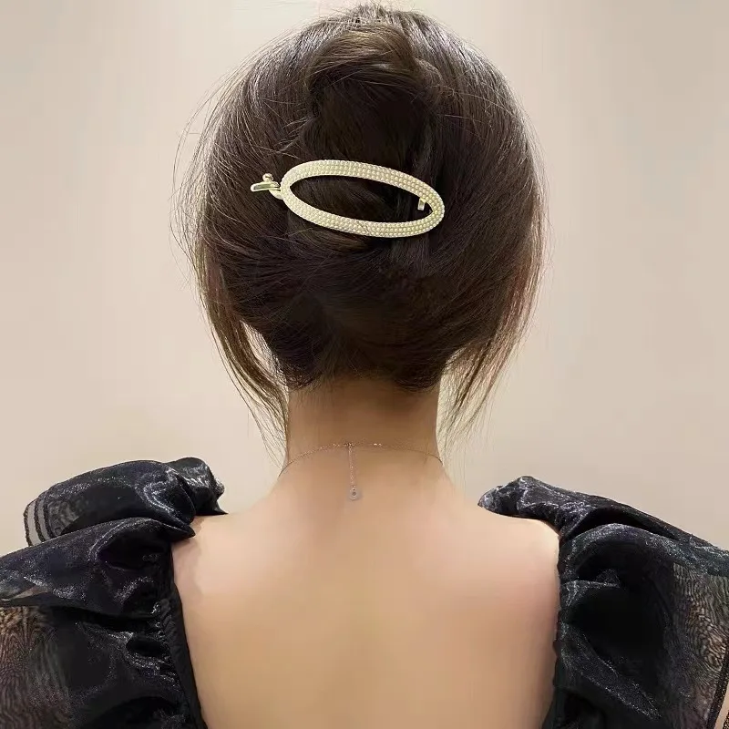 

Jewelry Ponytail Buckle One-word Chuck Hairpin Advanced Water Drill Twist Hairpin