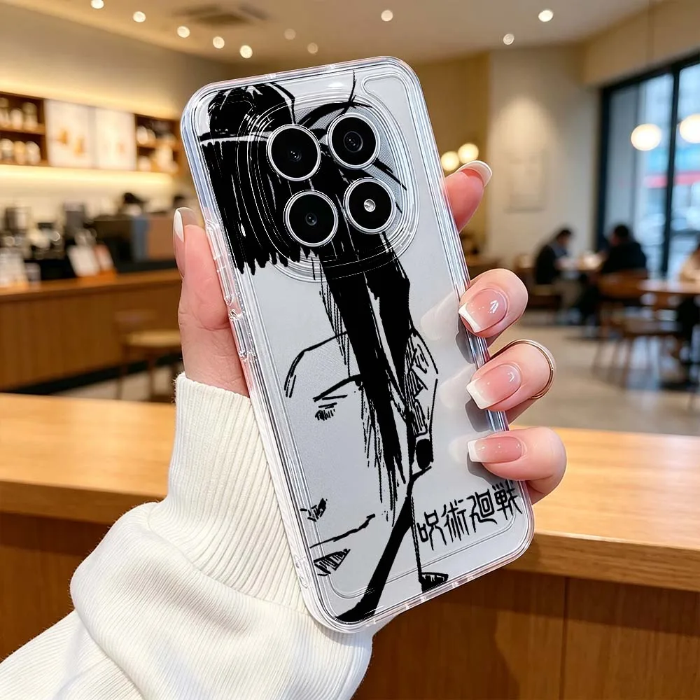 Фото Чехол Jujutsu Kaisen для Xiaomi POCO X7 X6 X5 F7 F6 F5 F4 M8 M6 C85 C71 Pro, прозрачный защитный чехол для телефона №3