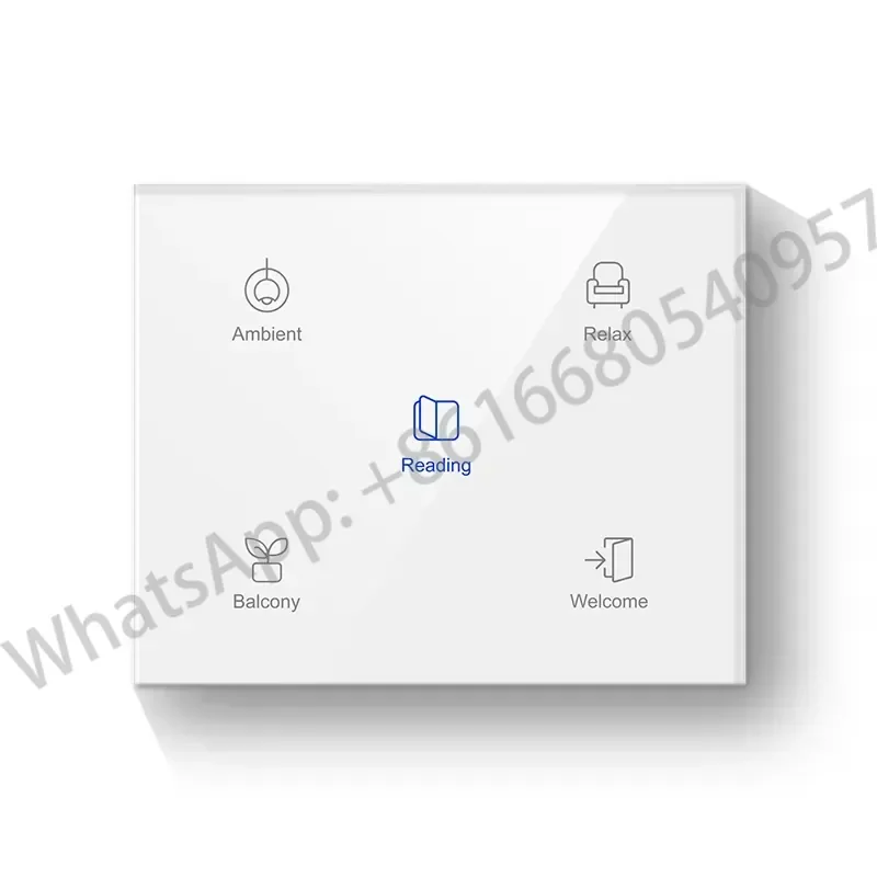 Фото Сенсорная панель управления освещением KNX для установки в скрытый монтажный короб (EU), контроллер освещения для гостиничных номеров, система домашней автоматизации №2
