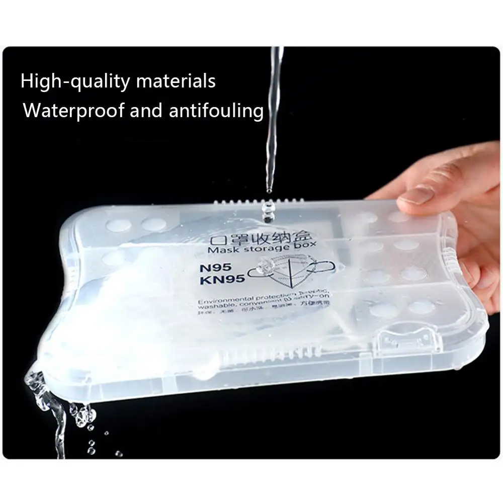 Пылезащитная пластиковая портативная коробка для маски рта KN95 N95 одноразовая