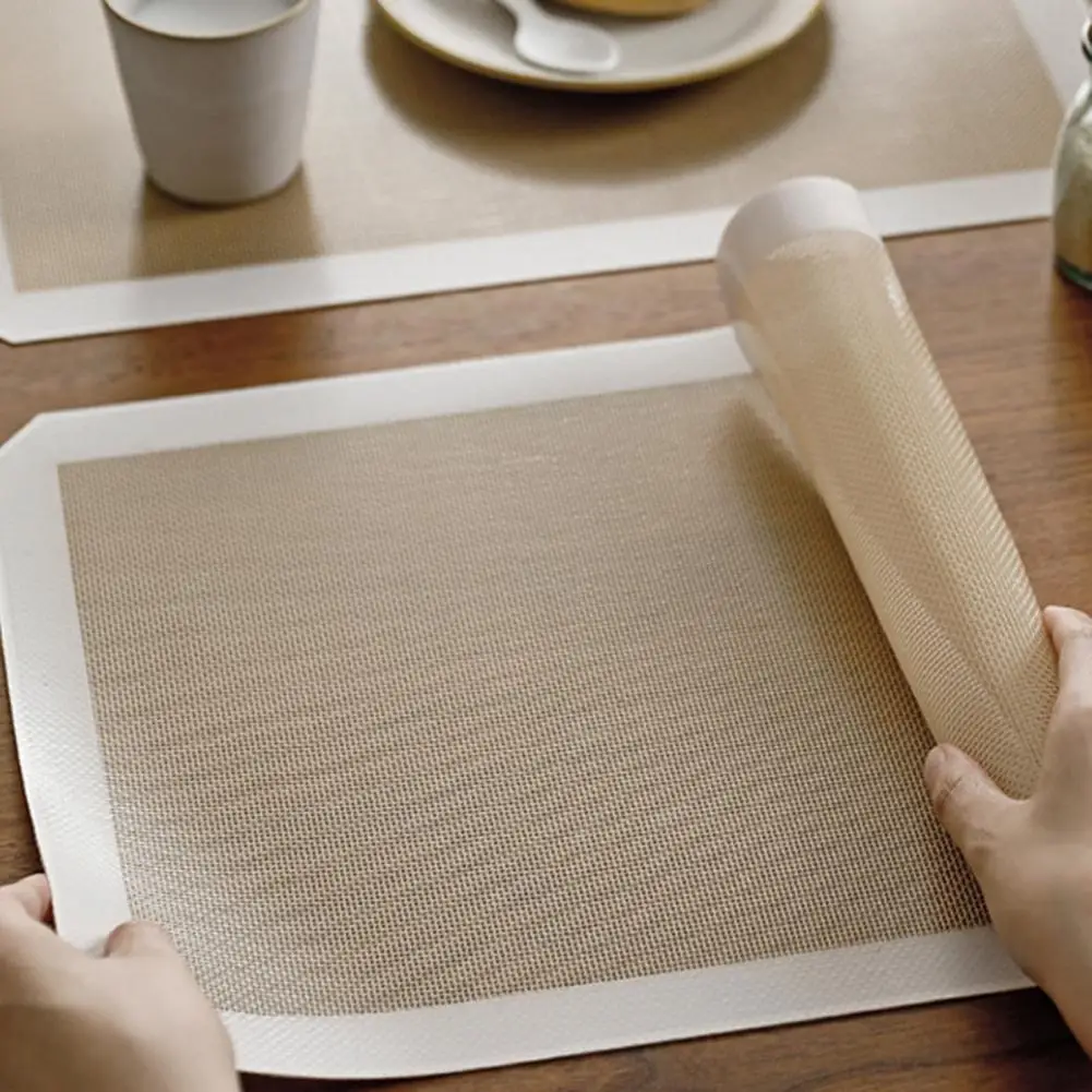 

Oil-proof Placemat Durable Flexible Silicone Placemat Non-slip Heat Resistant Washable Table Mat for Home Kids Table Pad