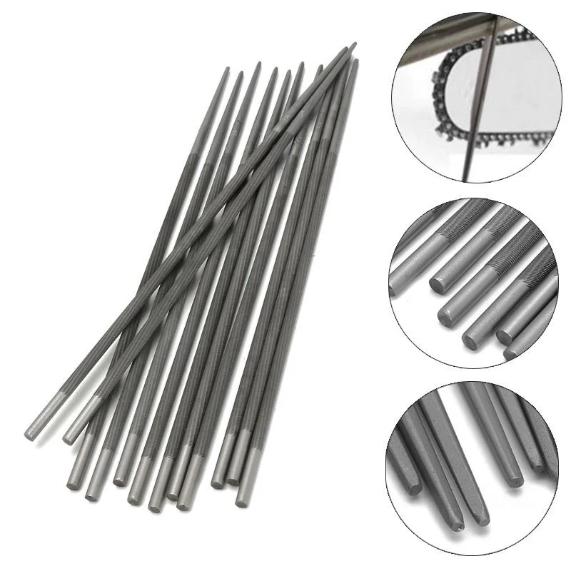 

12 Pieces Chainsaw Round Files 5.5mm 7/32in for Sharpenning Chains Saw Sharpener Usually