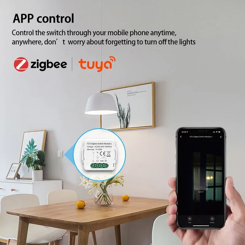 Tuya Zigbee 3/4 Gang Smart Light Switch Module Need Neutral Wire 2 Way Control DIY Breaker Works With Alexa Google Home