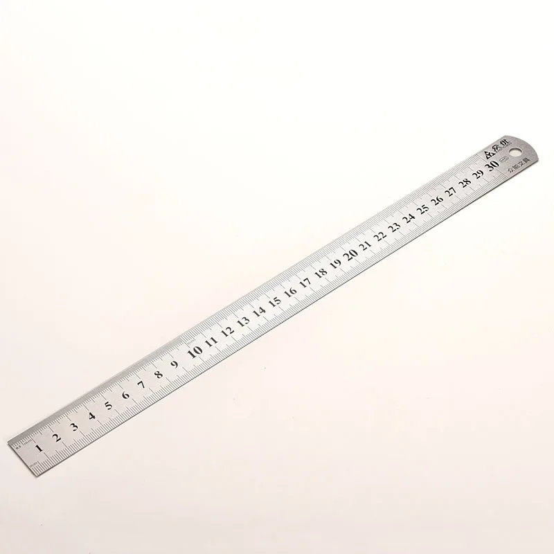 

30cm Stainless Steel Straight Ruler Double Sided Metal Rulers Measuring Tools Stationery School Office Accessories Supplies