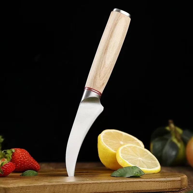 

3.5'' Peeling Knife Stainless Steel Blade Chef Kitchen Knives High Quality Original Wood Handle Sharp Fruit Slicer Paring Cutter