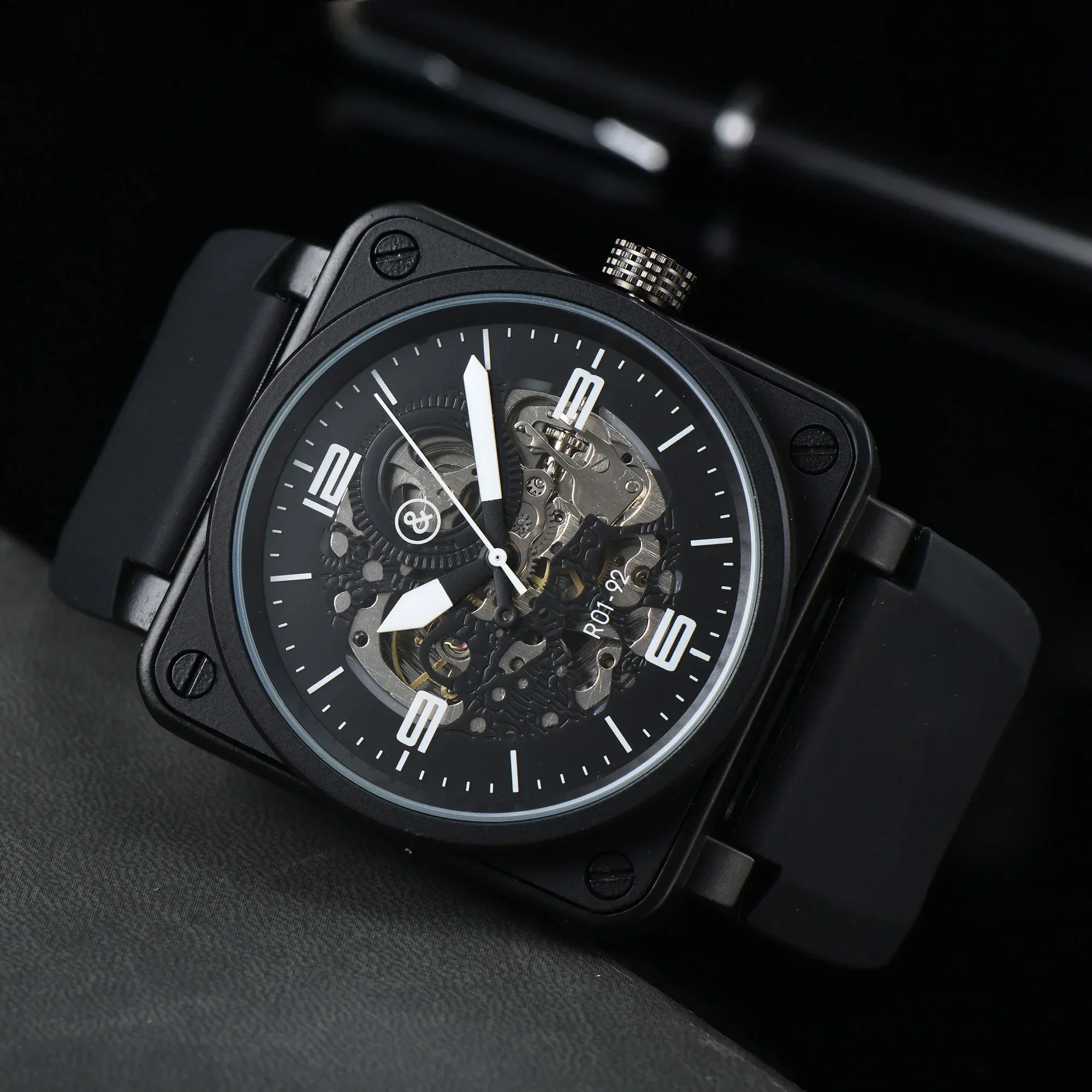 Часы наручные мужские механические автоматические с большим циферблатом ААА