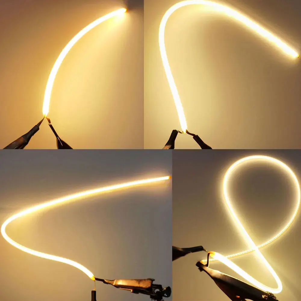 

Гибкая светодиодная лампа накаливания Эдисона, детали лампы DC3V 25 80 110 128 190 300 мм, положительный, отрицательный, тот же конец, сделай сам, рождественский декор, лампа